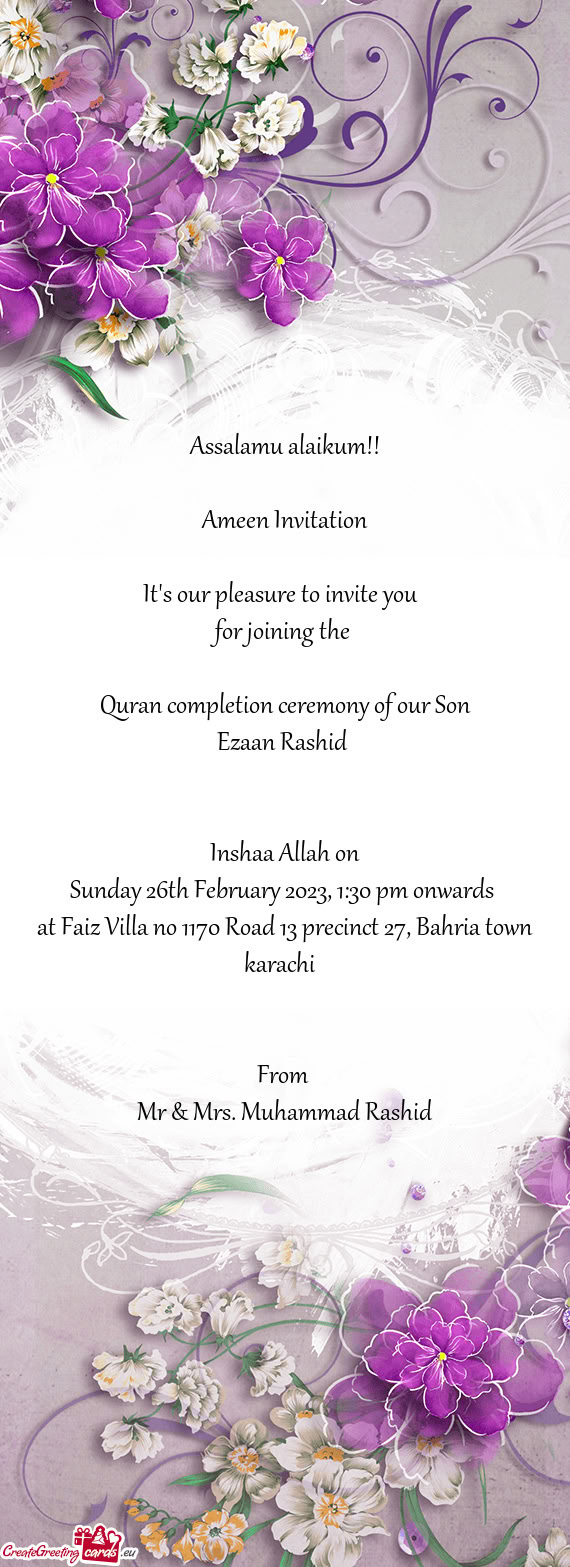 Sunday 26th February 2023, 1:30 pm onwards