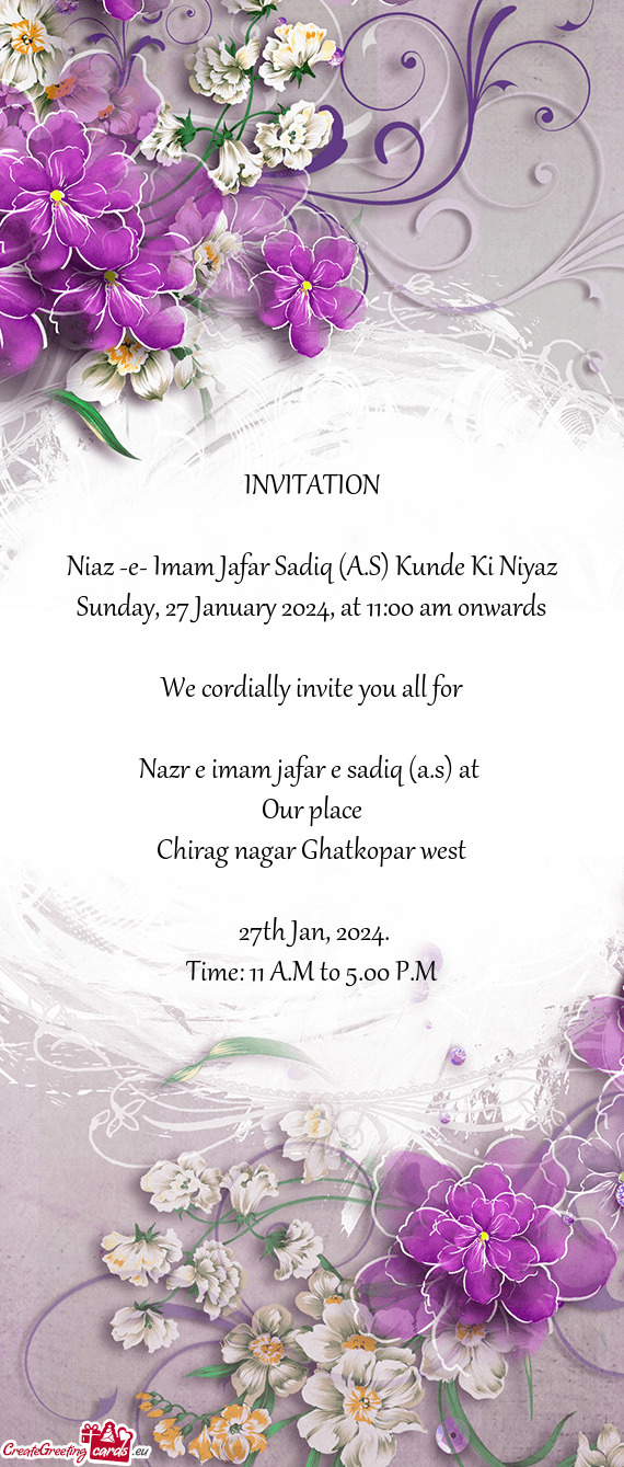 Sunday, 27 January 2024, at 11:00 am onwards