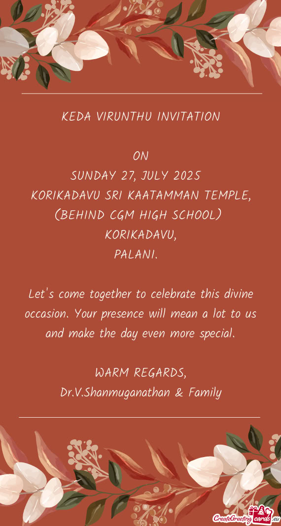 SUNDAY 27, JULY 2025