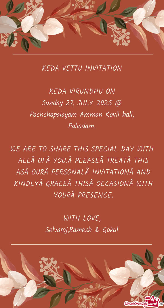 Sunday 27, JULY 2025 @