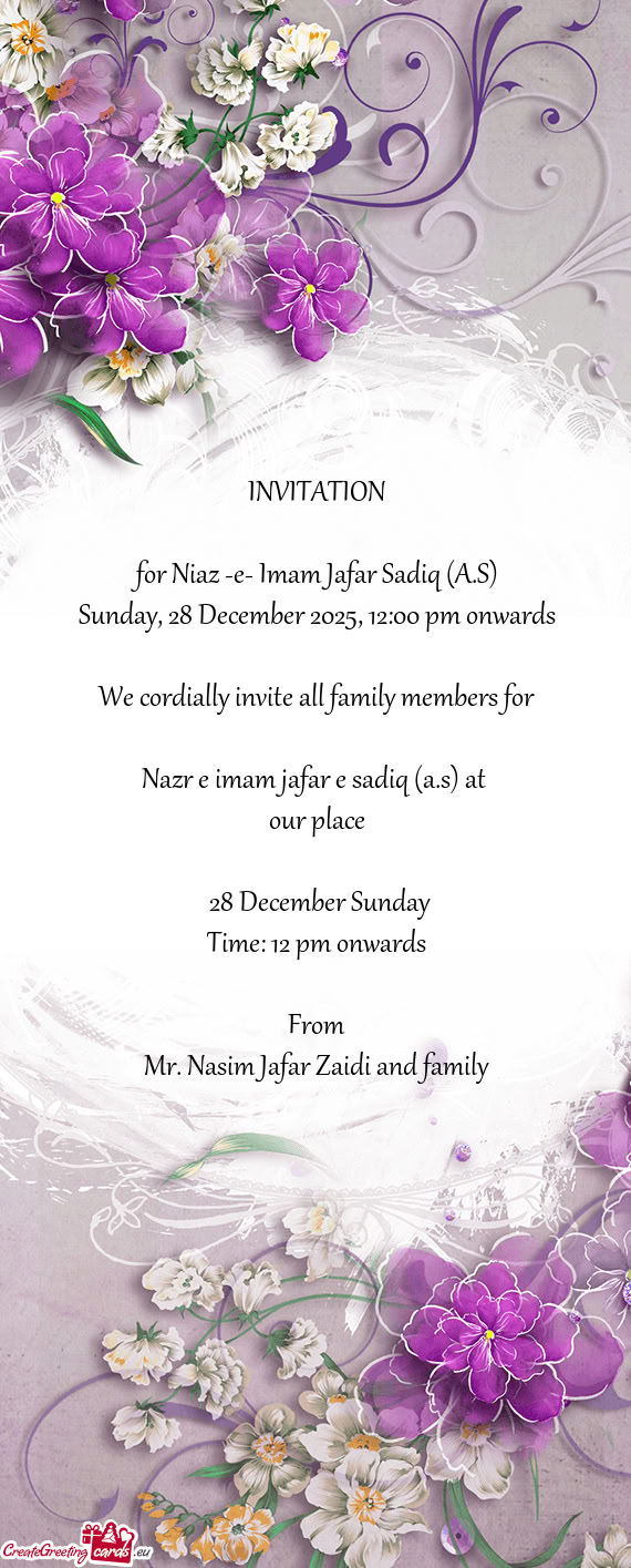 Sunday, 28 December 2025, 12:00 pm onwards
