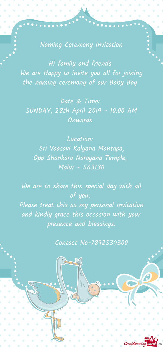 SUNDAY, 28th April 2019 - 10:00 AM Onwards