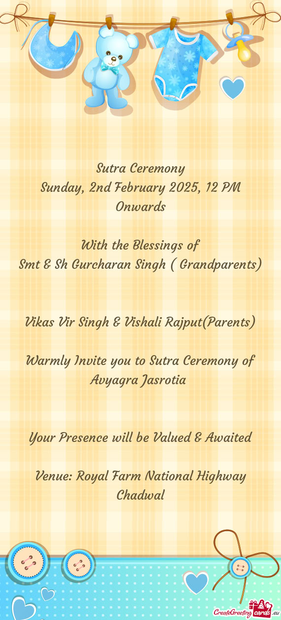 Sunday, 2nd February 2025, 12 PM Onwards
