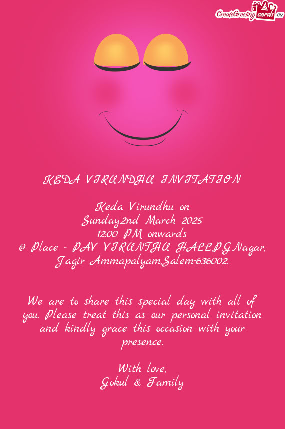 Sunday,2nd March 2025