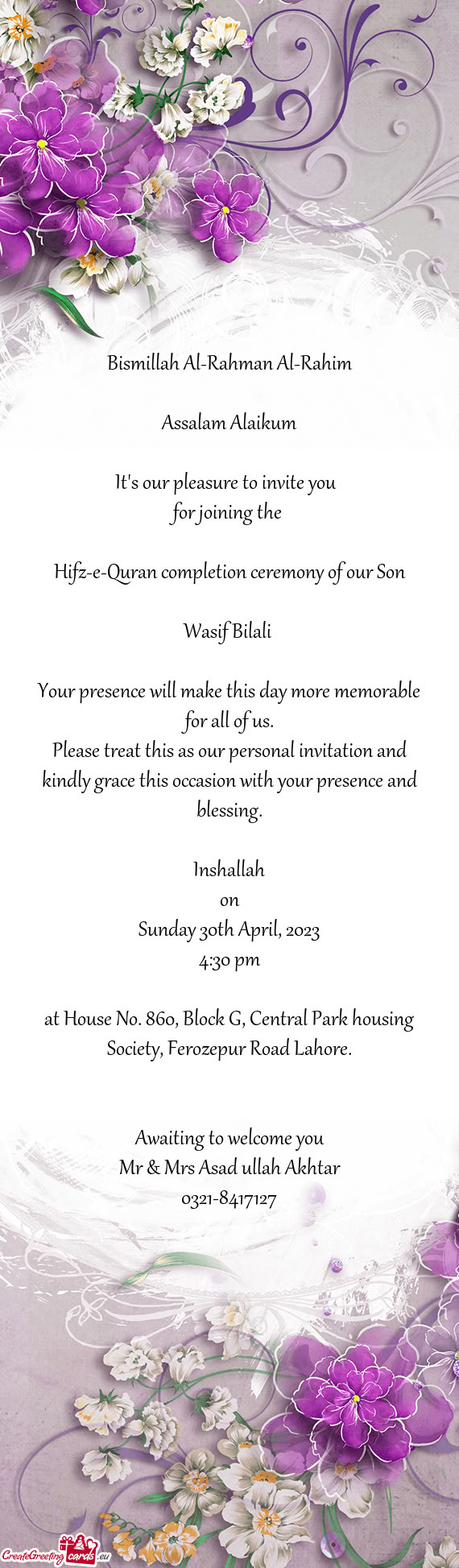 Sunday 30th April, 2023