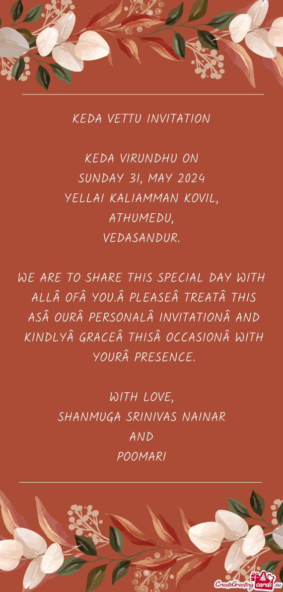 SUNDAY 31, MAY 2024