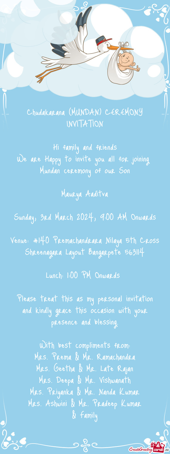 Sunday, 3rd March 2024, 9:00 AM Onwards