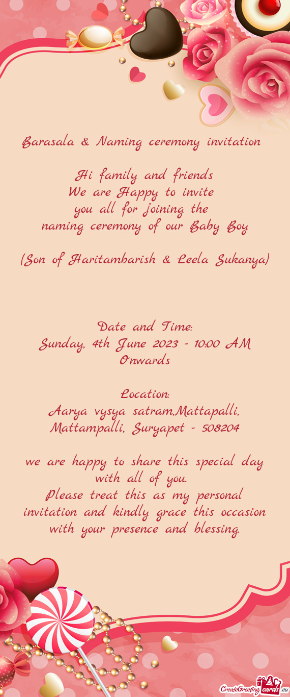 Sunday, 4th June 2023 - 10:00 AM Onwards