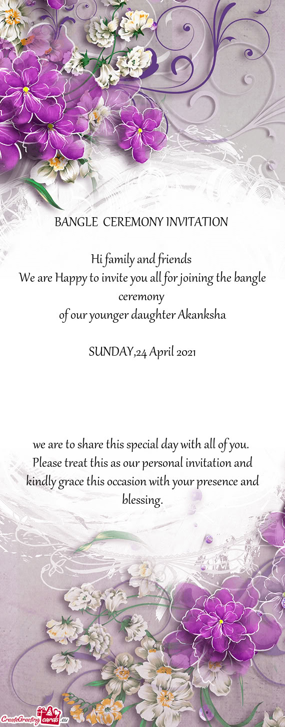 SUNDAY,24 April 2021