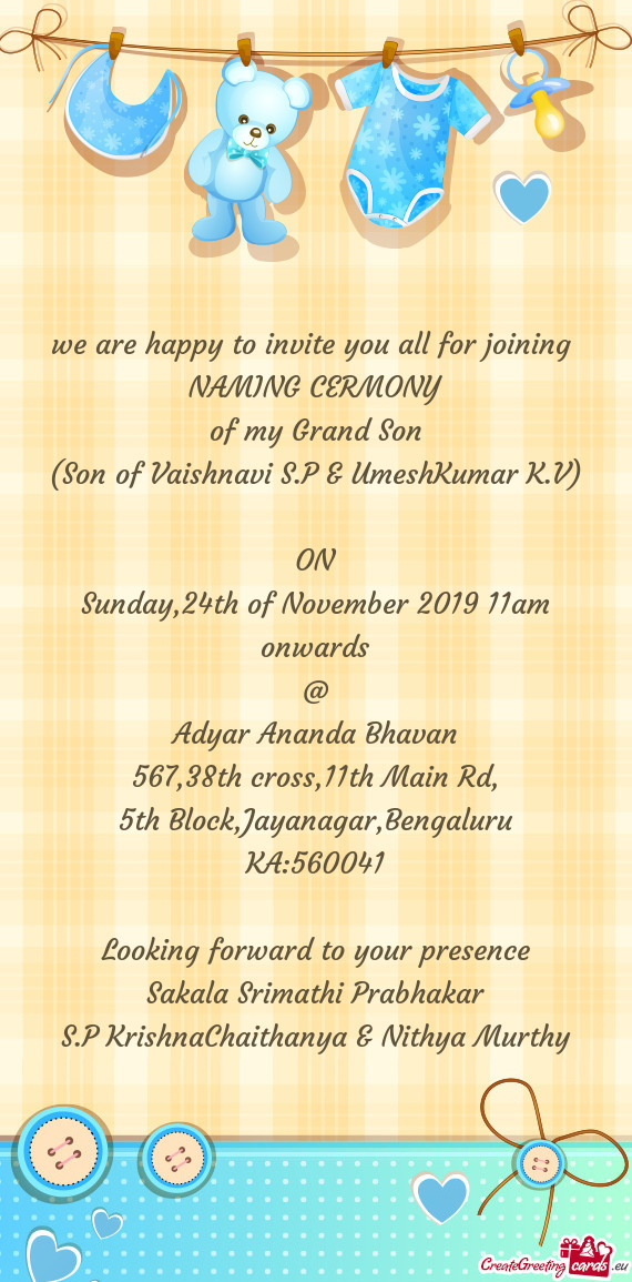 Sunday,24th of November 2019 11am onwards