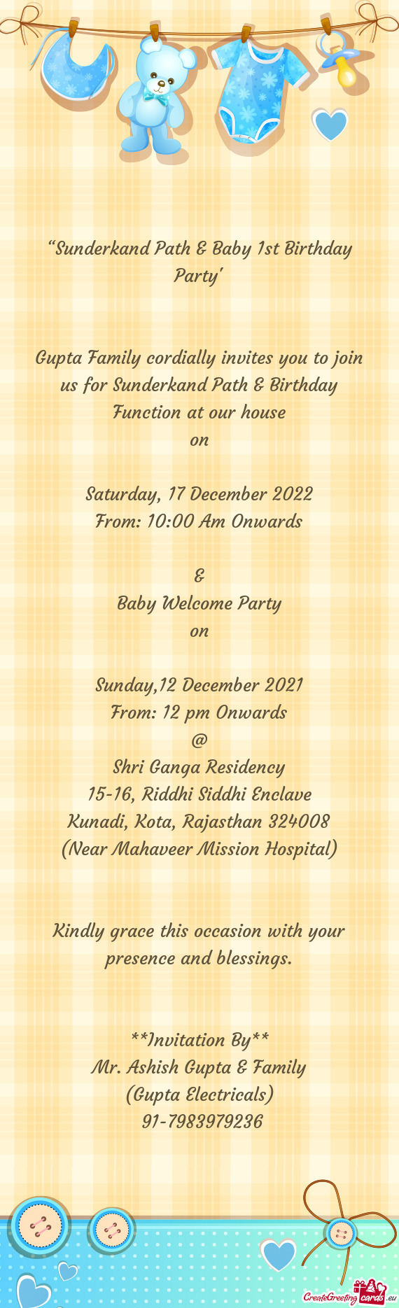 “Sunderkand Path & Baby 1st Birthday Party”