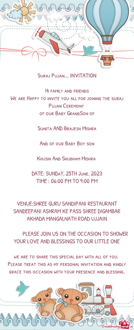 Suraj Pujan... INVITATION