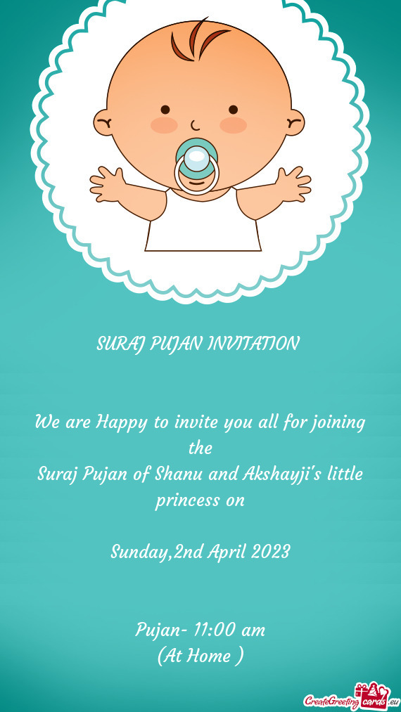 Suraj Pujan of Shanu and Akshayji