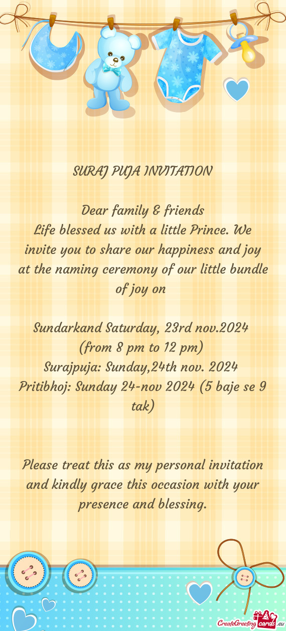 Surajpuja: Sunday,24th nov. 2024