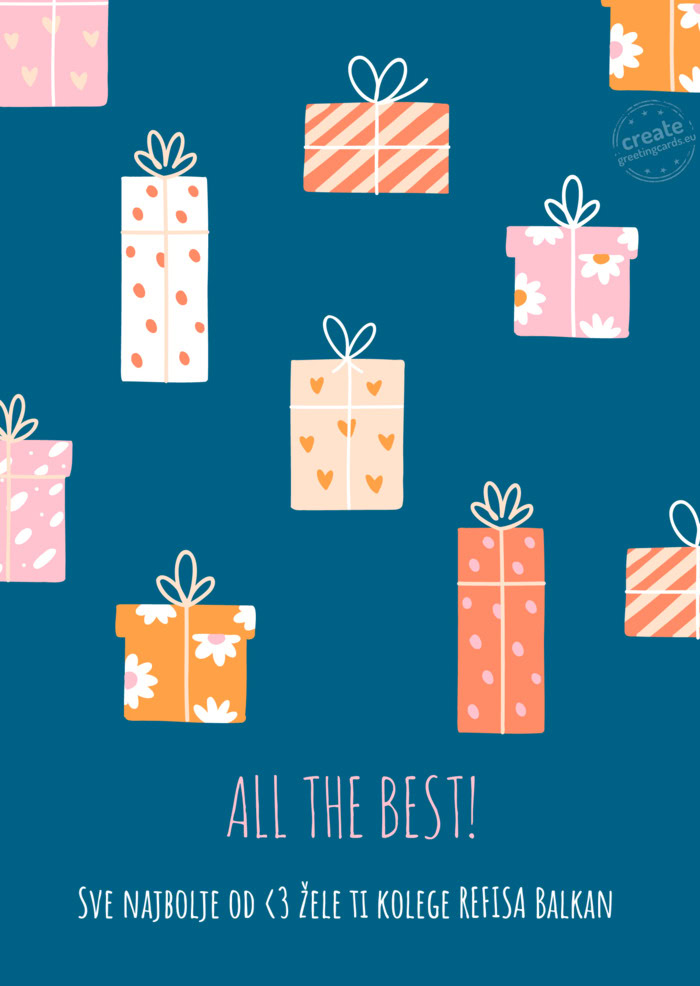 Sve najbolje od <3 žele ti kolege REFISA Balkan