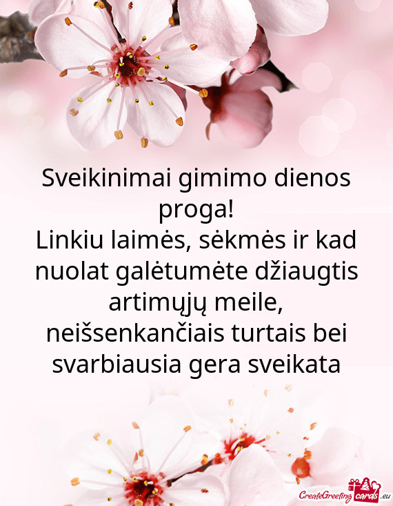 Sveikinimai gimimo dienos proga