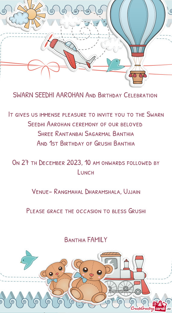 SWARN SEEDHI AAROHAN And Birthday Celebration