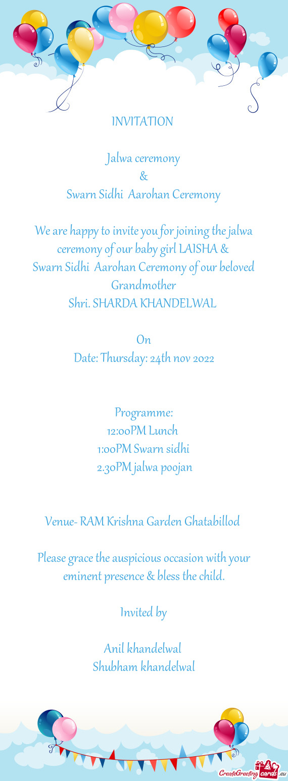 Swarn Sidhi Aarohan Ceremony of our beloved Grandmother