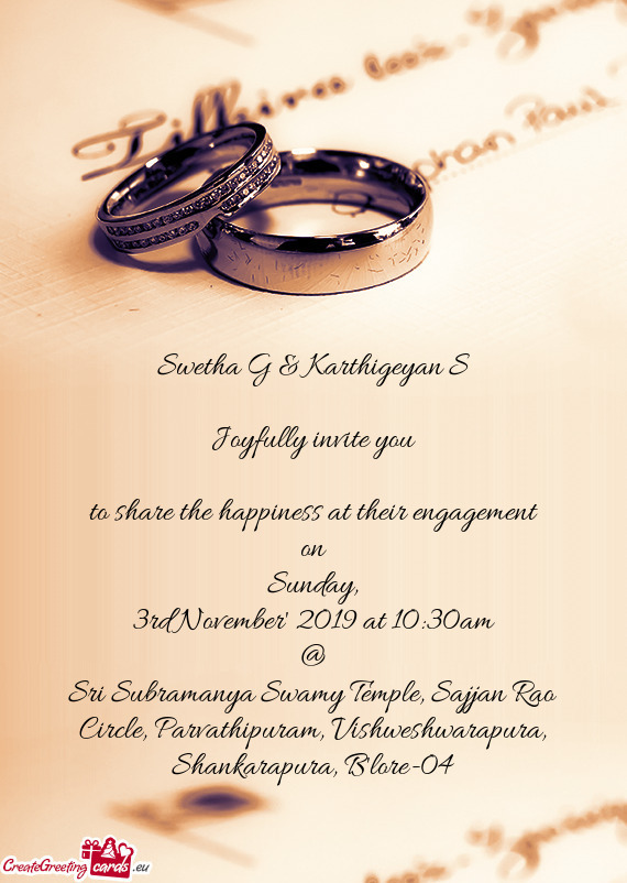 Swetha G & Karthigeyan S