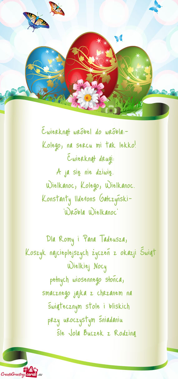 Świątecznym stole i bliskich