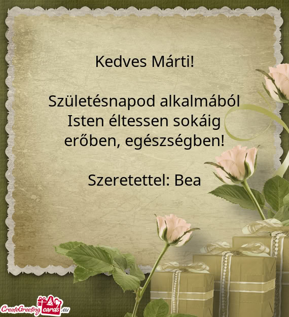 Születésnapod alkalmából Isten éltessen sokáig erőben, egészségben