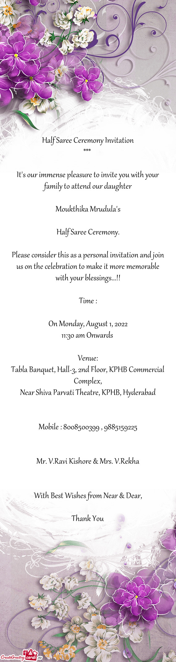 Tabla Banquet, Hall-3, 2nd Floor, KPHB Commercial Complex