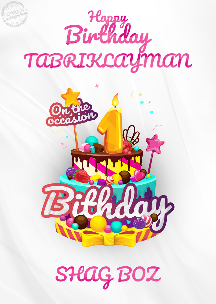 TABRIKLAYMAN SHAGʻBOZ 1