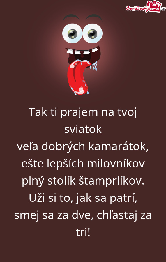 Tak ti prajem na tvoj sviatok