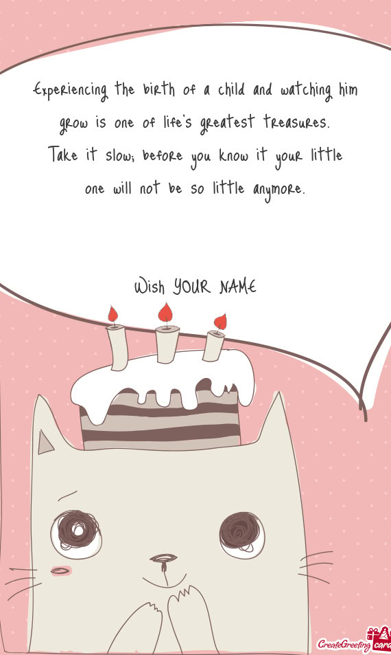 Take it slow; before you know it your little