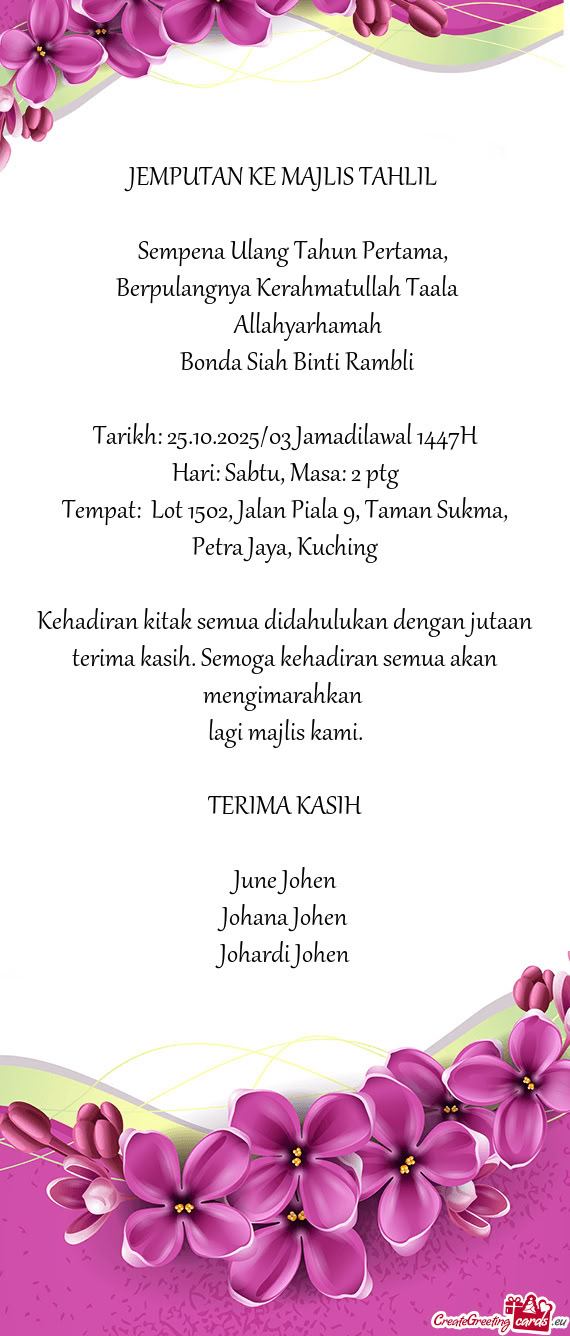 Tarikh: 25.10.2025/03 Jamadilawal 1447H