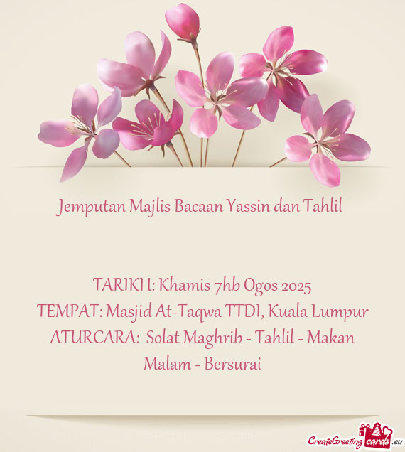 TARIKH: Khamis 7hb Ogos 2025