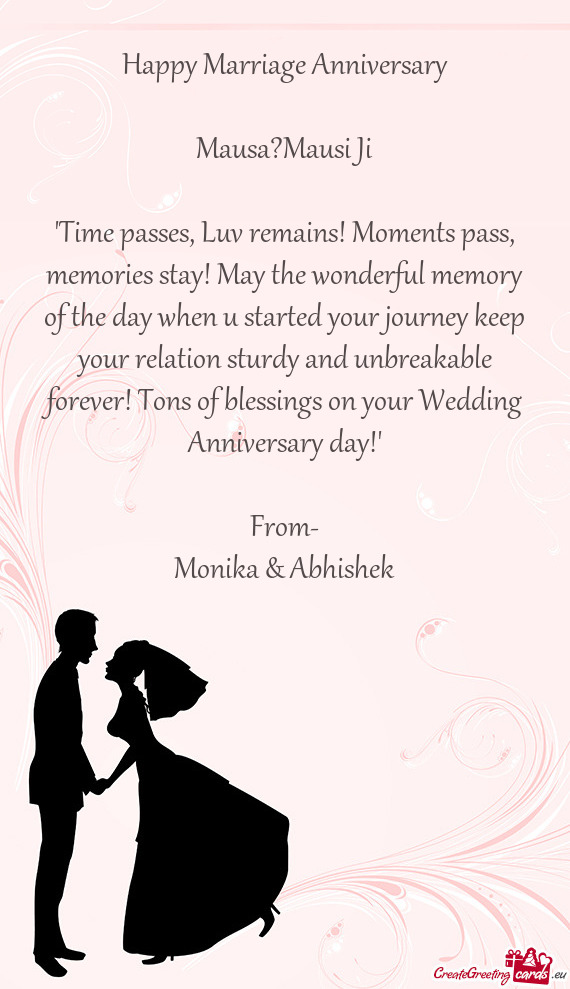 Tarted your journey keep your relation sturdy and unbreakable forever! Tons of blessings on your Wed