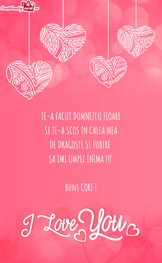 TE-A FACUT DUMNEZEU FLOARE