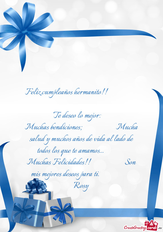 Te amamos...    Muchas Felicidades!!     Son mis mejores deseos para ti