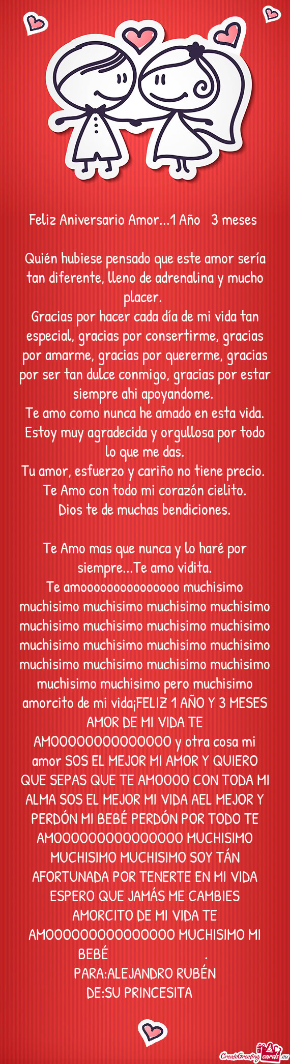 Te Amo con todo mi corazón cielito