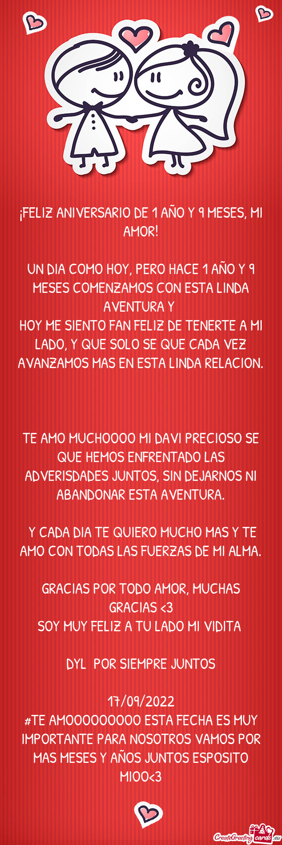 TE AMO MUCHOOOO MI DAVI PRECIOSO SE QUE HEMOS ENFRENTADO LAS ADVERISDADES JUNTOS, SIN DEJARNOS NI AB