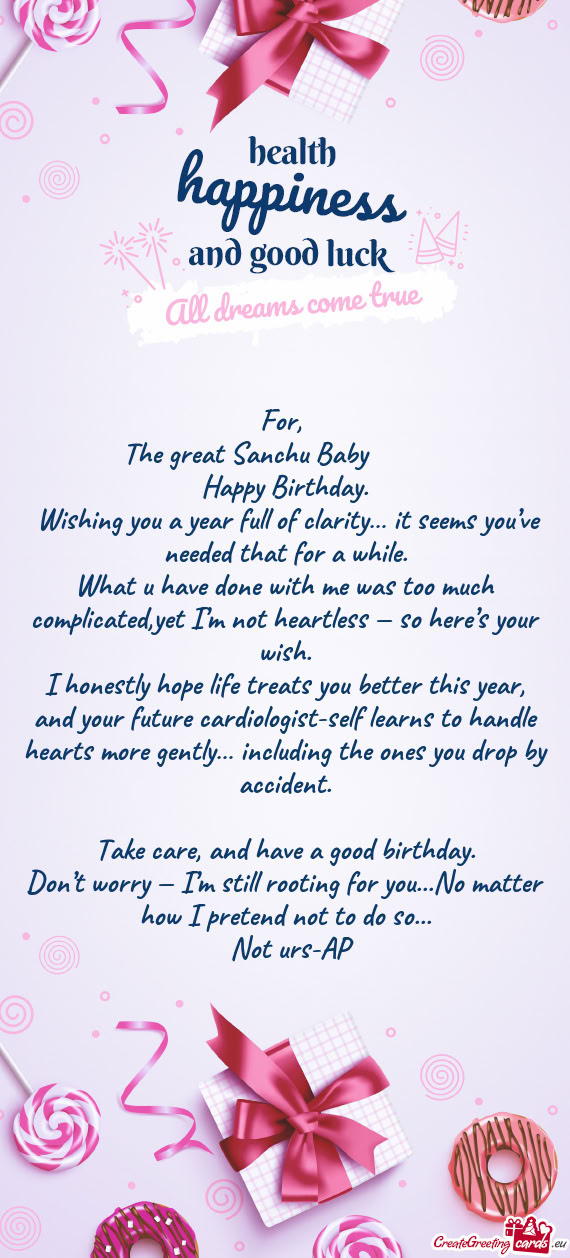 The great Sanchu Baby ❤️‍🩹