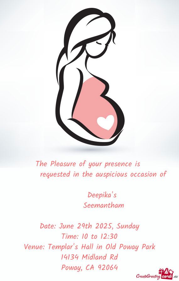 The Pleasure of your presence is