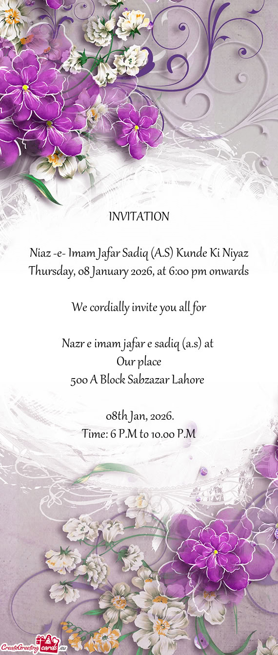 Thursday, 08 January 2026, at 6:00 pm onwards