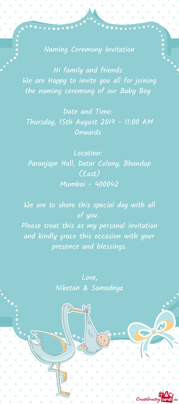 Thursday, 15th August 2019 - 11:00 AM Onwards