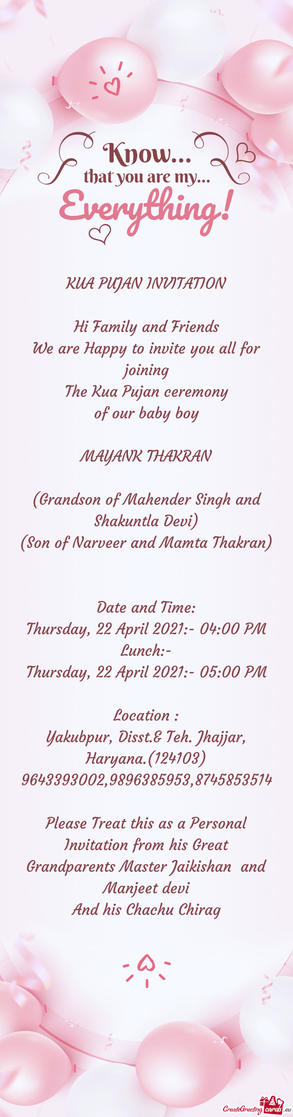 Thursday, 22 April 2021:- 04:00 PM