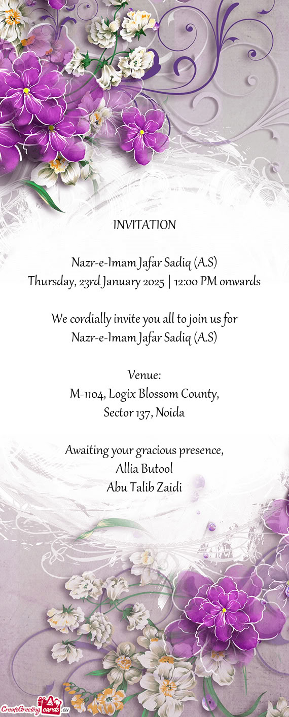 Thursday, 23rd January 2025 | 12:00 PM onwards