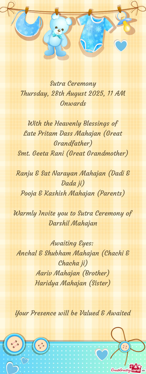 Thursday, 28th August 2025, 11 AM Onwards