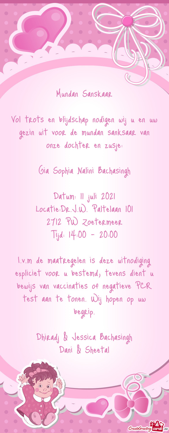 Ties of negatieve PCR test aan te tonen. Wij hopen op uw begrip