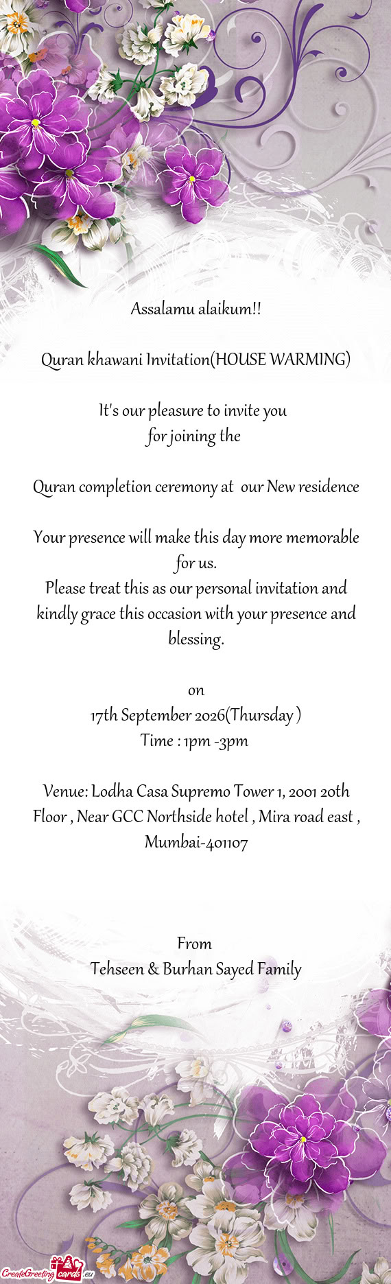 Time : 1pm -3pm