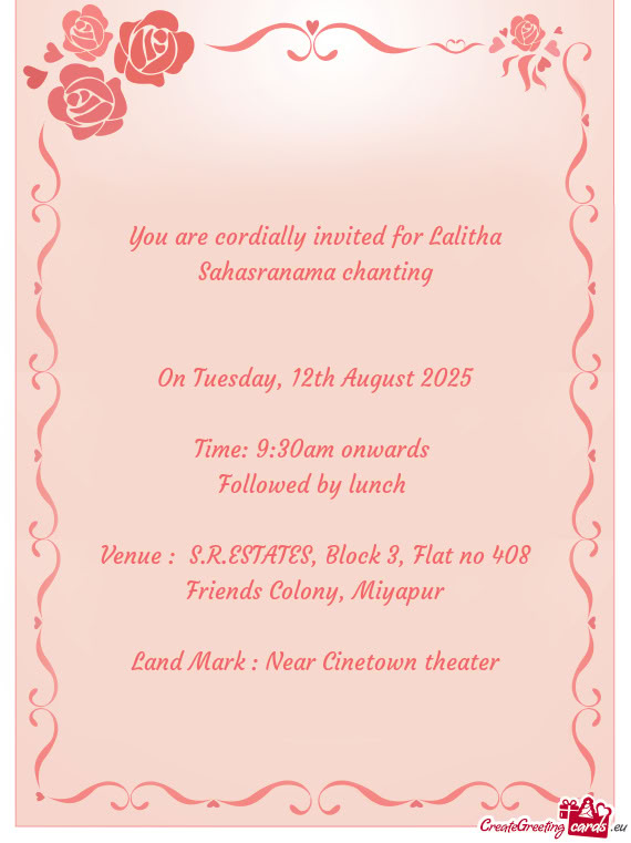 Time: 9:30am onwards