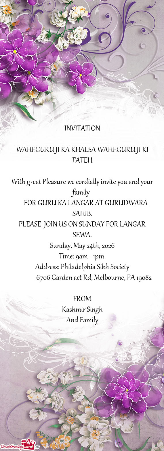 Time: 9am - 1pm