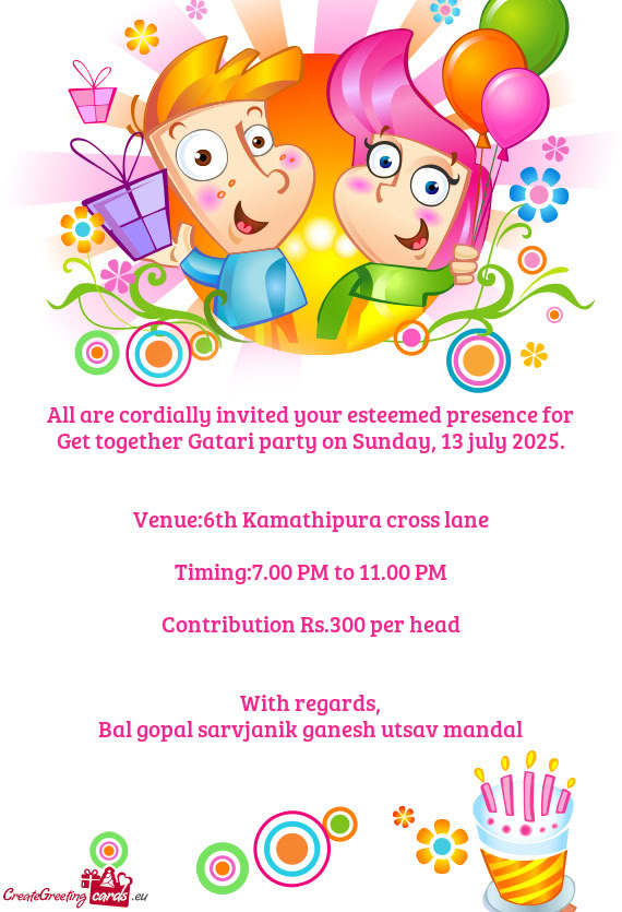 Timing:7.00 PM to 11.00 PM