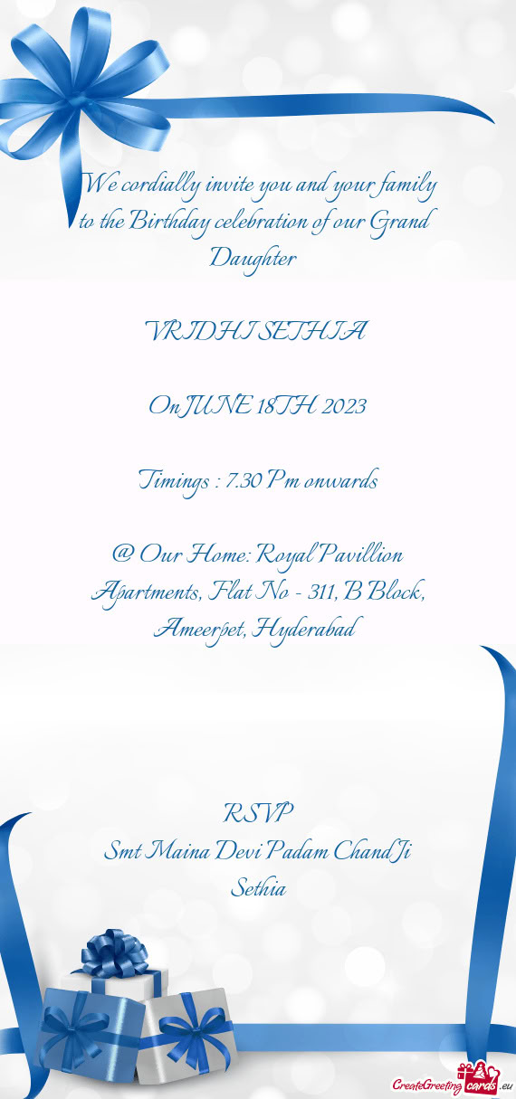 Timings : 7.30 Pm onwards