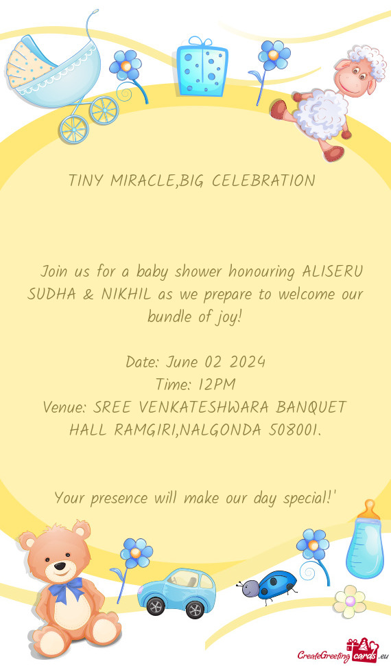 TINY MIRACLE,BIG CELEBRATION